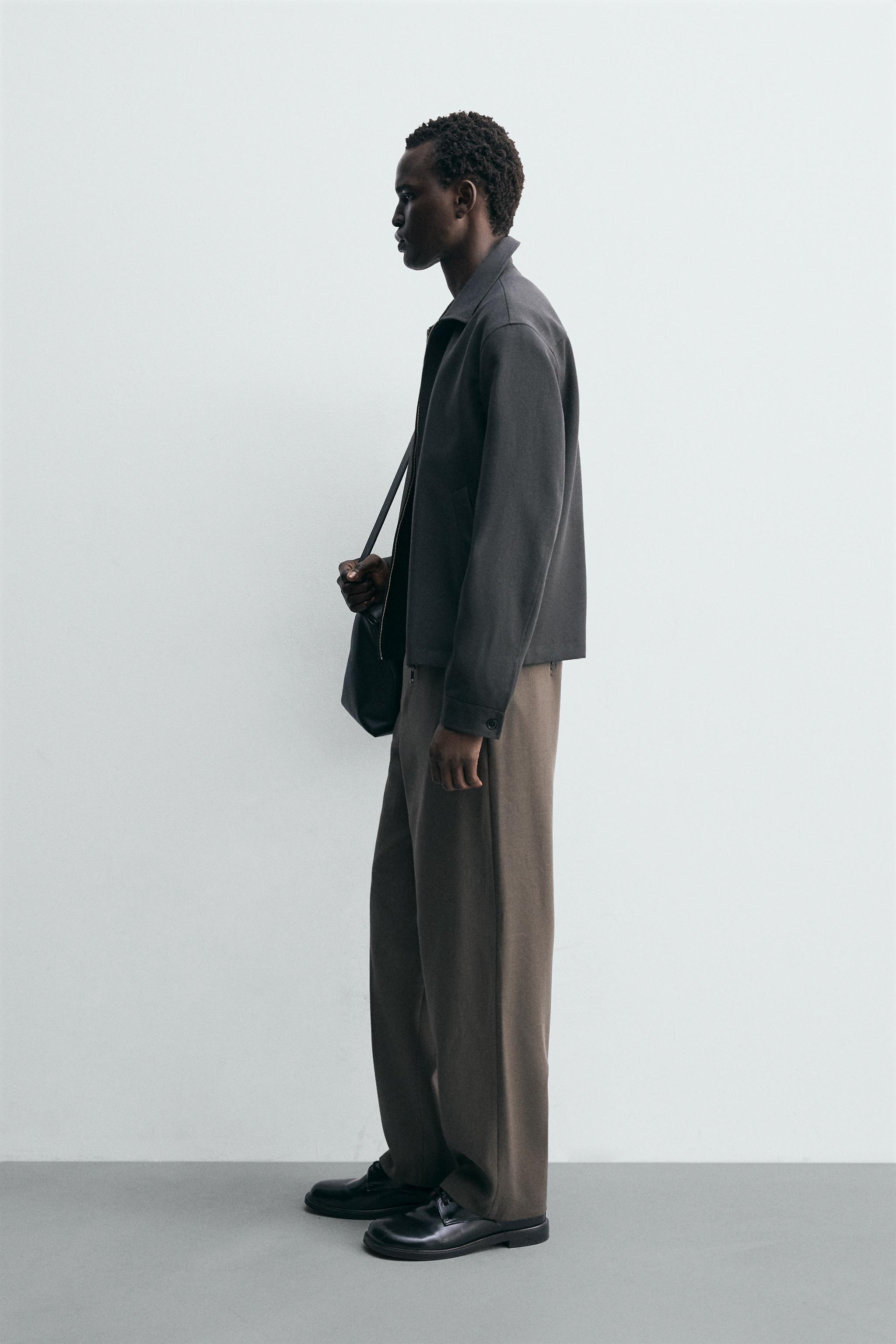 STRAIGHT FIT WOOL PANTS